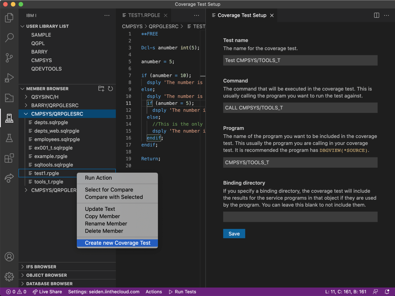 Visual Studio Code, RPG and Code Coverage - Seiden Group