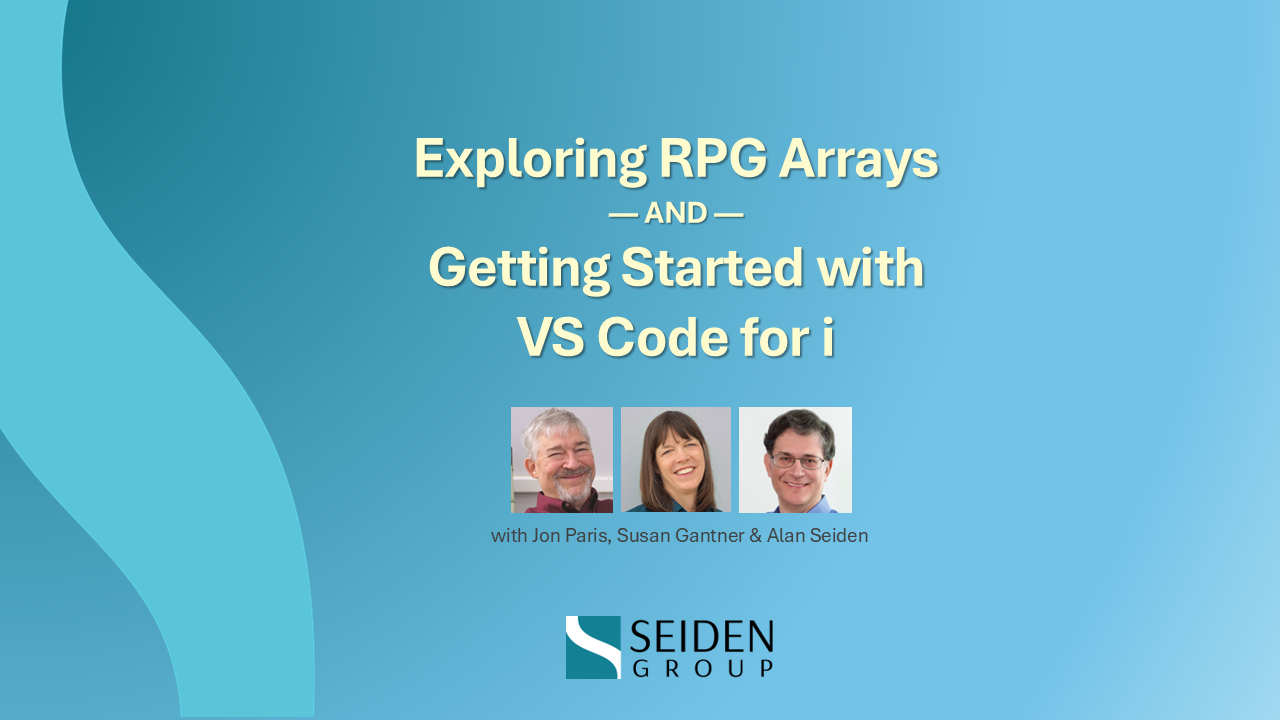 Getting Started with Code for IBM i: A Lunch & Learn Video - Seiden Group
